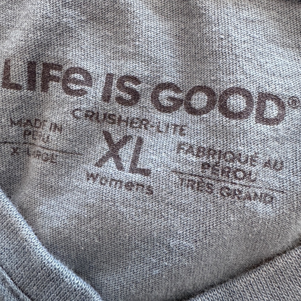 Bundled lot of 2 LIFE IS GOOD V Neck Graphic T Shirts / Women's XL - Picture 8 of 8